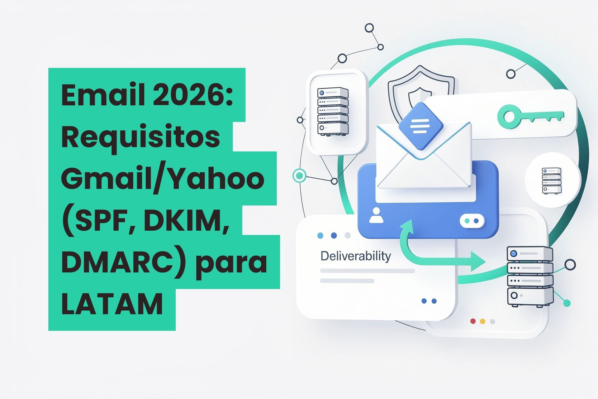 Email 2026: Requisitos Gmail/Yahoo (SPF, DKIM, DMARC) para LATAM